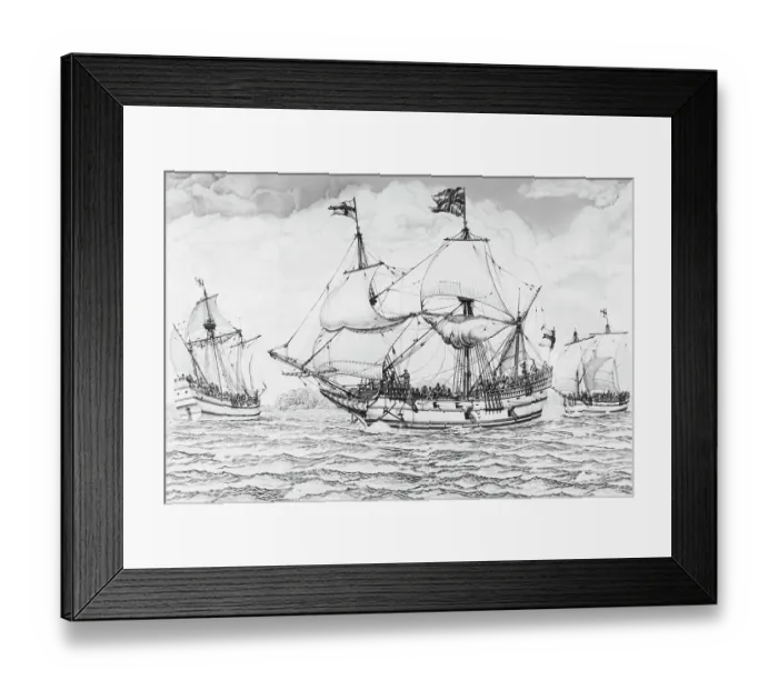 Framed Print : British Merchant Ships Sailing Framed Print : British Merchant Ships Sailing