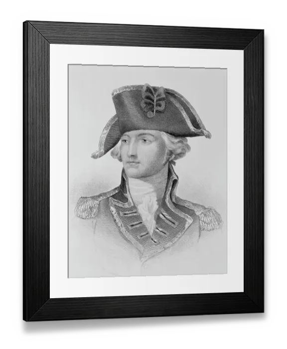 Framed Print : Steel Engraving of General John Burgoyne Framed Print : Steel Engraving of General John Burgoyne