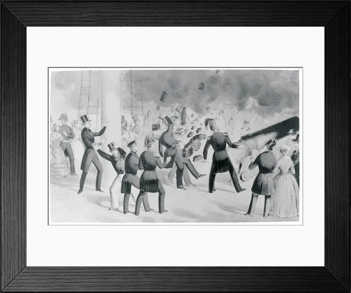 Framed Print : Navy Gun Explosion Framed Print : Navy Gun Explosion