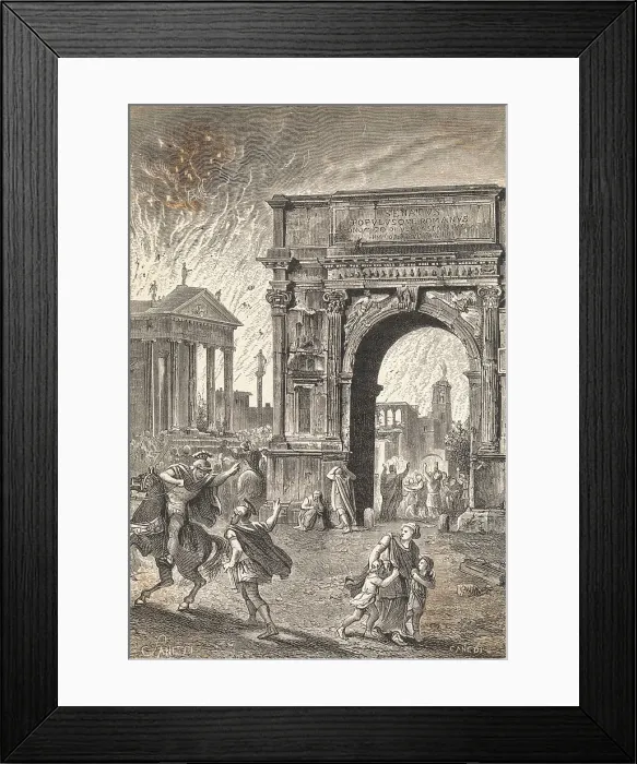 Framed Print : Rome Going up in Flames