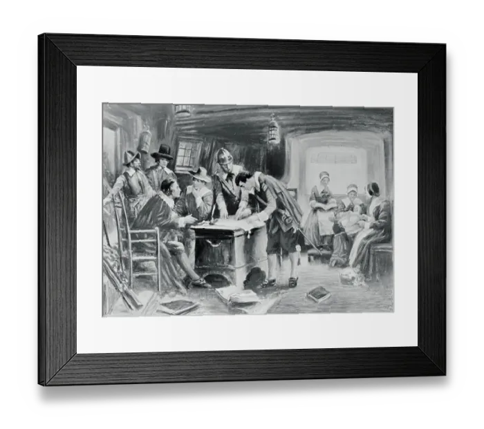 Framed Print : Signing the Mayflower Compact Framed Print : Signing the Mayflower Compact
