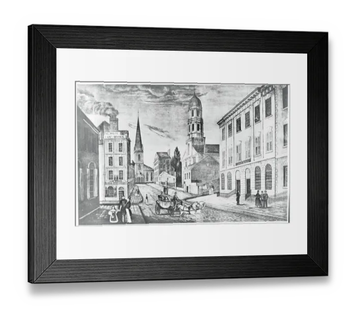 Framed Print : Painting of Wall Street Framed Print : Painting of Wall Street