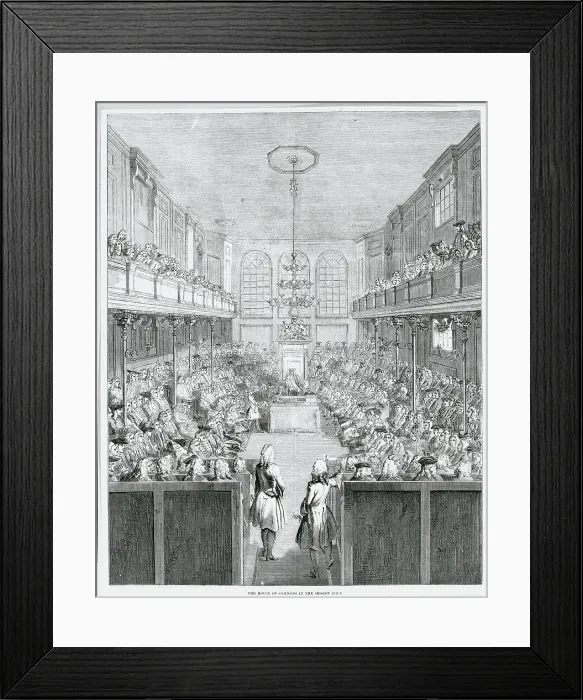 Framed Print : Drawing of the Early English House of Commons Framed Print : Drawing of the Early English House of Commons