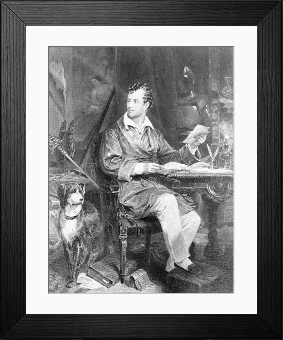 Framed Print : Engraving of Lord Byron Framed Print : Engraving of Lord Byron