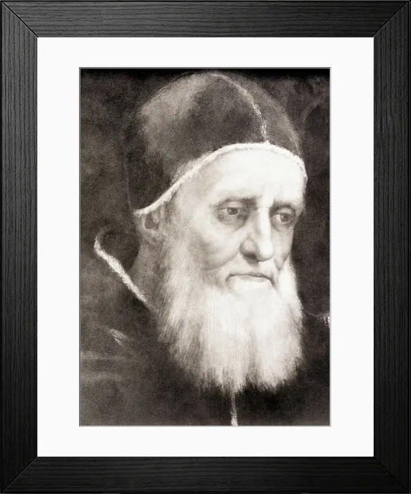 Framed Print : Detail of Pope Julius II by Raphael and Workshop Framed Print : Detail of Pope Julius II by Raphael and Workshop