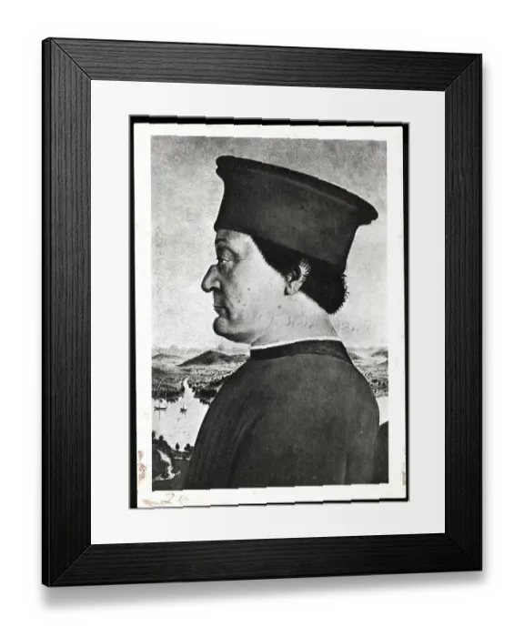 Framed Print : Portrait of Federico da Montefeltro by Piero della Francesca Framed Print : Portrait of Federico da Montefeltro by Piero della Francesca