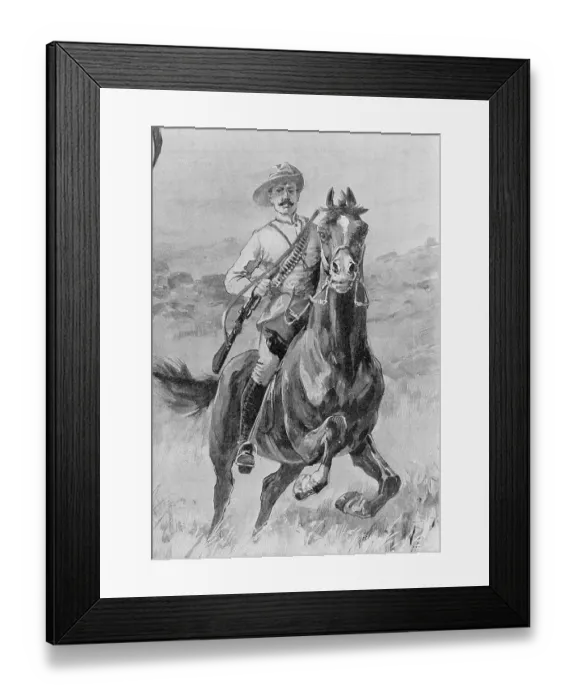 Framed Print : Drawing of Sir Leander Starr Jameson Riding Terrain Framed Print : Drawing of Sir Leander Starr Jameson Riding Terrain