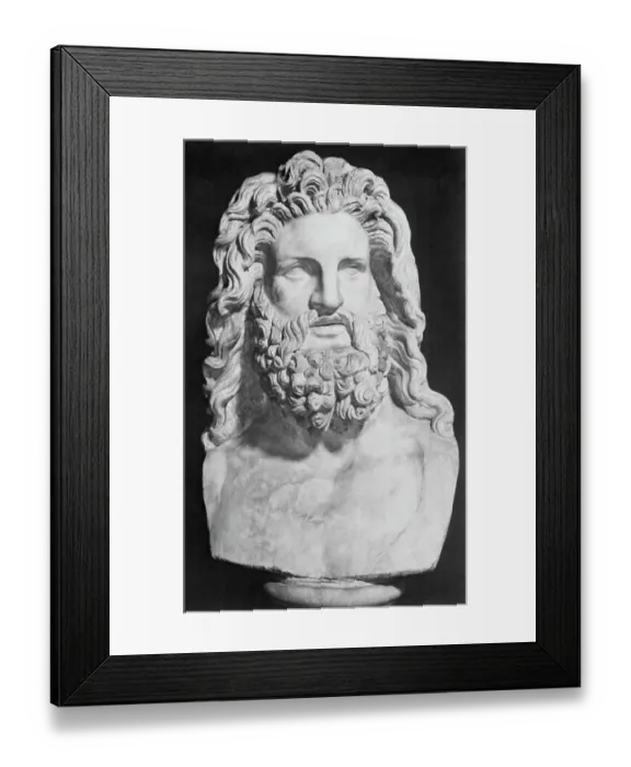 Framed Print : Sculpture of Zeus Framed Print : Sculpture of Zeus