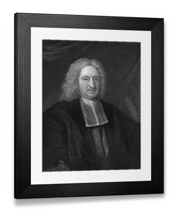 Framed Print : Portrait of Edmond Halley by W.T. Fry Framed Print : Portrait of Edmond Halley by W.T. Fry