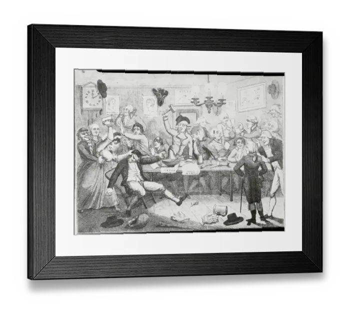 Framed Print : 18th Century Stag Party Framed Print : 18th Century Stag Party