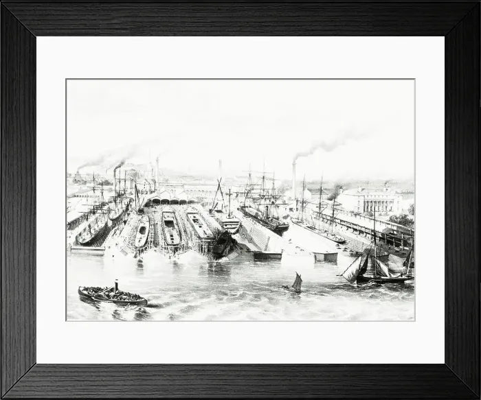 Framed Print : Birkenhead Ironworks in England Framed Print : Birkenhead Ironworks in England
