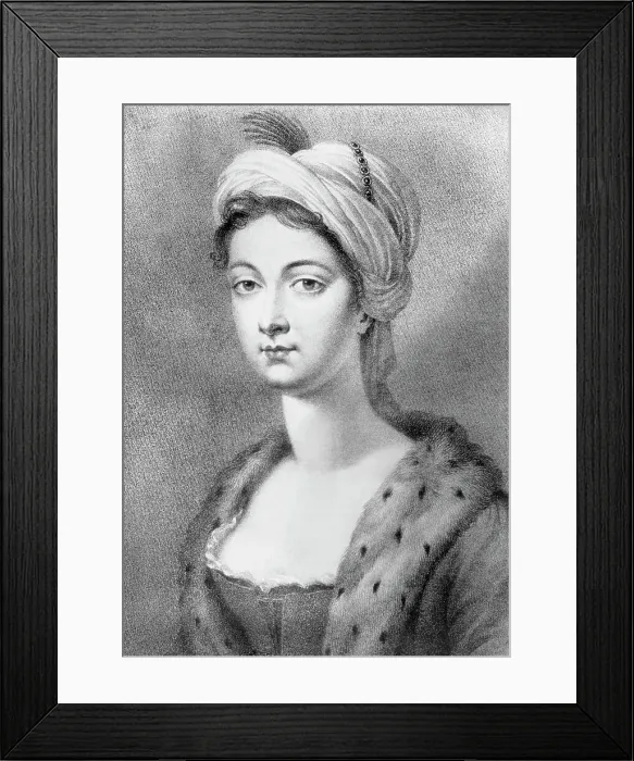 Framed Print : Portrait of Lady Mary Wortley Montagu Framed Print : Portrait of Lady Mary Wortley Montagu