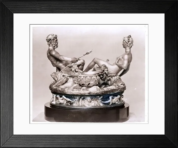 Framed Print : Saltcellar with Neptune and Tellus by Benvenuto Cellini (Saltcellar Side) Framed Print : Saltcellar with Neptune and Tellus by Benvenuto Cellini (Saltcellar Side)