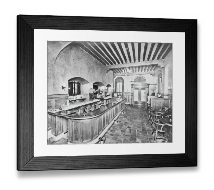 Framed Print : Interior of 1920s Bar Framed Print : Interior of 1920s Bar