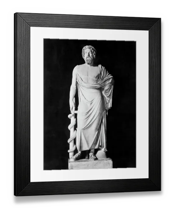 Framed Print : Aesculapius the Mythological Diety of Medicine and Healing Framed Print : Aesculapius the Mythological Diety of Medicine and Healing