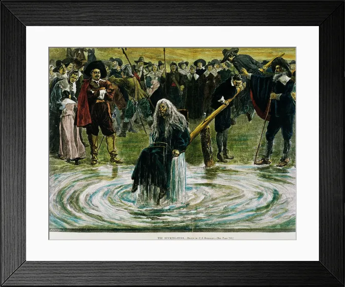 Framed Print : The Duckingstool by Charles Stanley Reinhart