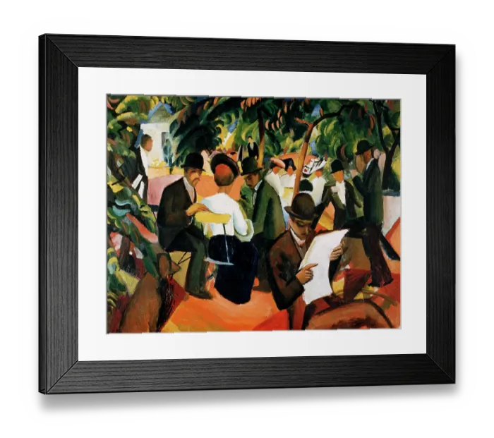 Framed Print : Park Restaurant by Auguste Macke