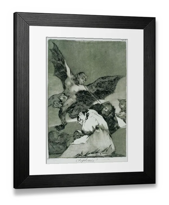 Framed Print : Los Caprichos No. 48: Squealers by Francisco Goya Framed Print : Los Caprichos No. 48: Squealers by Francisco Goya