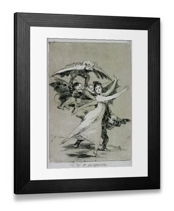 Framed Print : Los Caprichos No. 72: You Will Not Escape by Francisco Goya Framed Print : Los Caprichos No. 72: You Will Not Escape by Francisco Goya