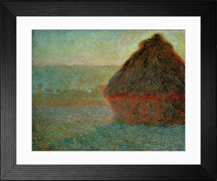 Framed Print : Haystack at Sunset by Claude Monet Framed Print : Haystack at Sunset by Claude Monet