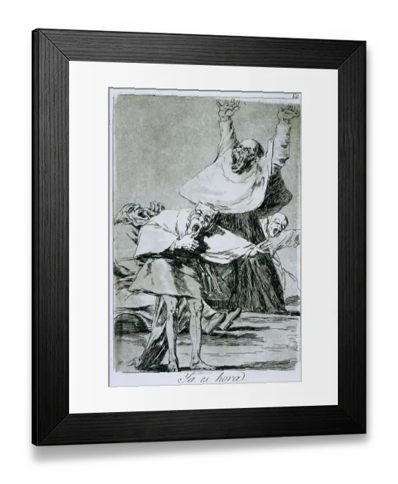Framed Print : Los Caprichos No. 80: It is Time by Francisco Goya Framed Print : Los Caprichos No. 80: It is Time by Francisco Goya