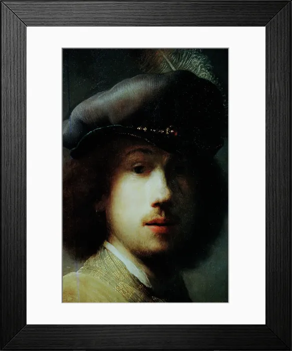 Framed Print : Detail of Self-Portrait by Rembrandt van Rijn Framed Print : Detail of Self-Portrait by Rembrandt van Rijn