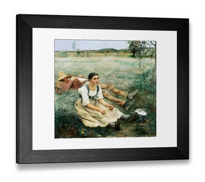 Framed Print : Le Foins by Jules Bastien-Lepage Framed Print : Le Foins by Jules Bastien-Lepage