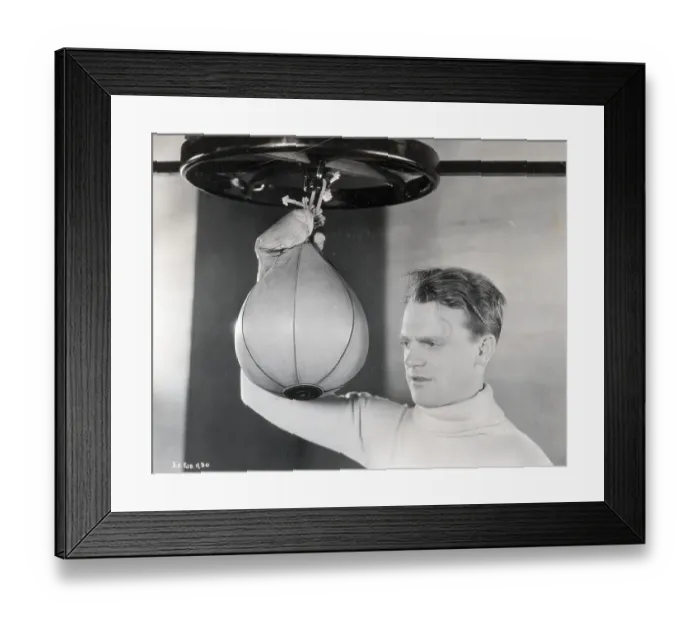 Framed Print : James Cagney In Front Of A Speed Bag Framed Print : James Cagney In Front Of A Speed Bag