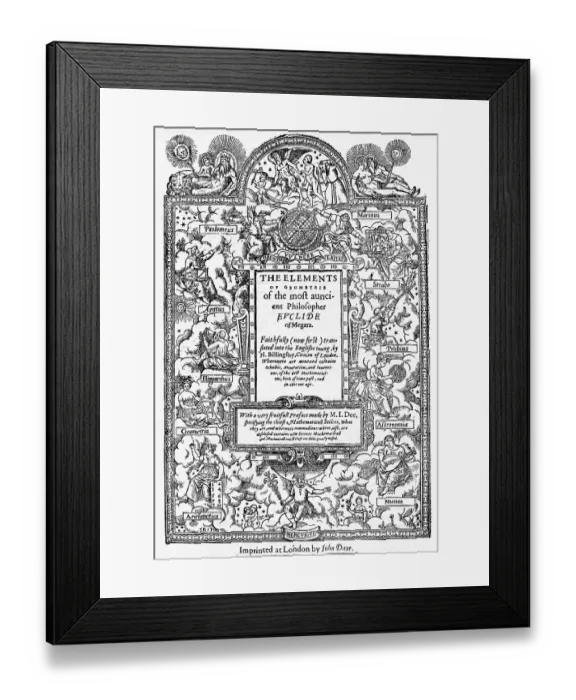 Framed Print : Title Page of Euclids Elements of Geometry Framed Print : Title Page of Euclids Elements of Geometry