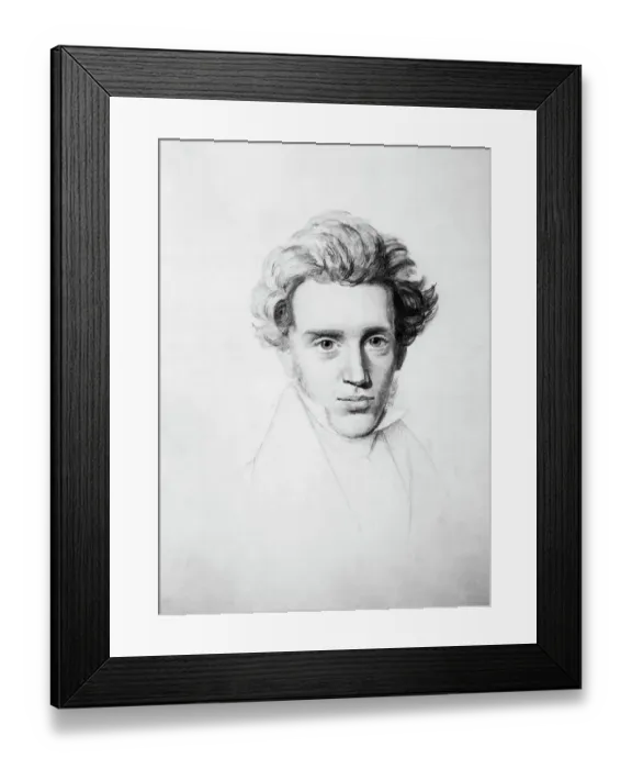 Framed Print : Drawing Of Soren Kierkegaard Framed Print : Drawing Of Soren Kierkegaard
