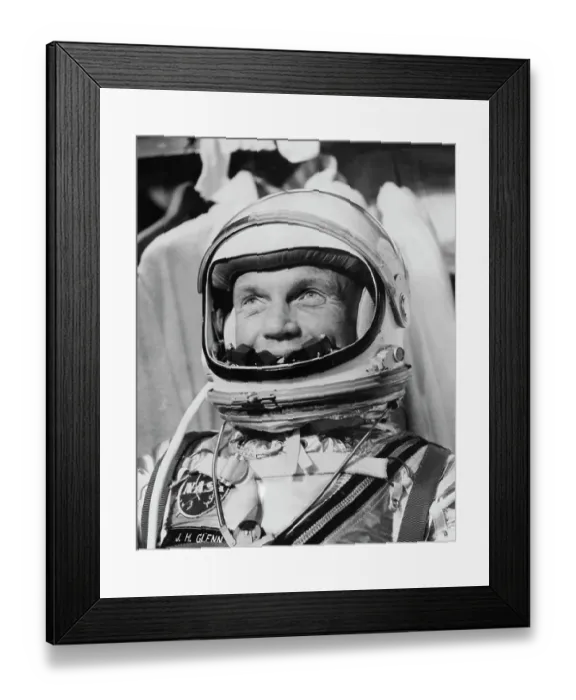 Framed Print : Astronaut John Glenn in Spacesuit Framed Print : Astronaut John Glenn in Spacesuit