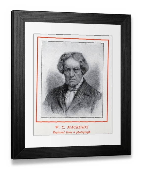 Framed Print : English Actor William Macready Framed Print : English Actor William Macready