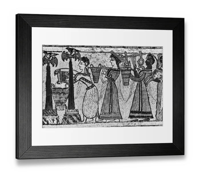 Framed Print : Greek Painting Of Sacrificial Scene Framed Print : Greek Painting Of Sacrificial Scene
