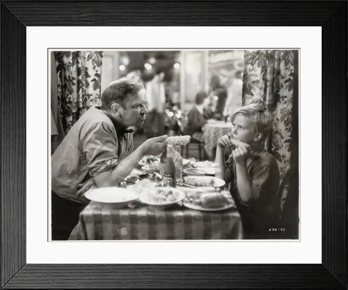 Framed Print : Wallace Beery And Jackie Cooper Eating Framed Print : Wallace Beery And Jackie Cooper Eating