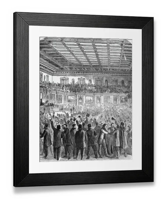 Framed Print : Passage of Slavery-Ending 13th Amendment Framed Print : Passage of Slavery-Ending 13th Amendment