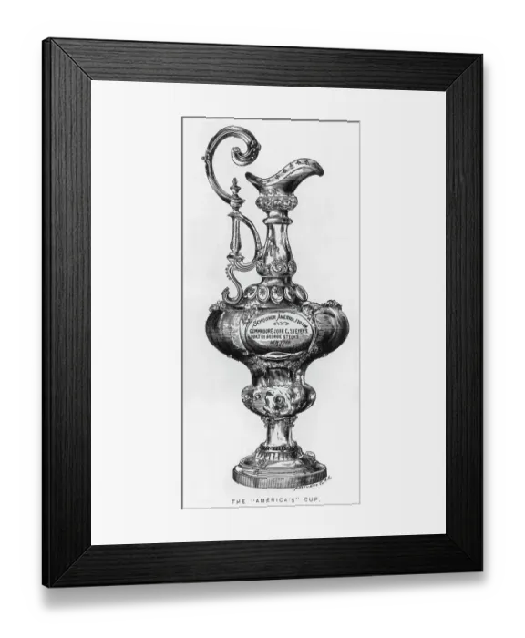 Framed Print : Engraving of The America's Cup Framed Print : Engraving of The America's Cup