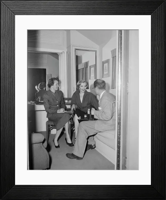 Framed Print : Marilyn Monroe Sitting in Dressing Room Framed Print : Marilyn Monroe Sitting in Dressing Room