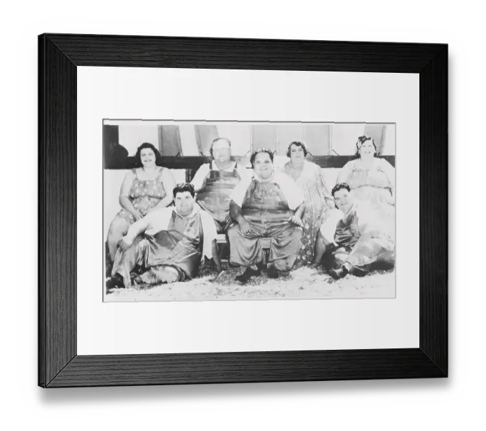 Framed Print : Portrait of overweight Family Framed Print : Portrait of overweight Family