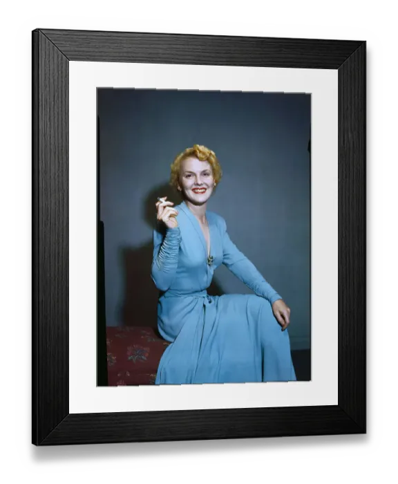 Framed Print : Beverly Roberts Smoking a Cigarette Framed Print : Beverly Roberts Smoking a Cigarette
