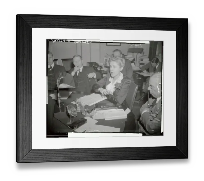 Framed Print : Clare Boothe Luce Testifying in Washington, DC Framed Print : Clare Boothe Luce Testifying in Washington, DC