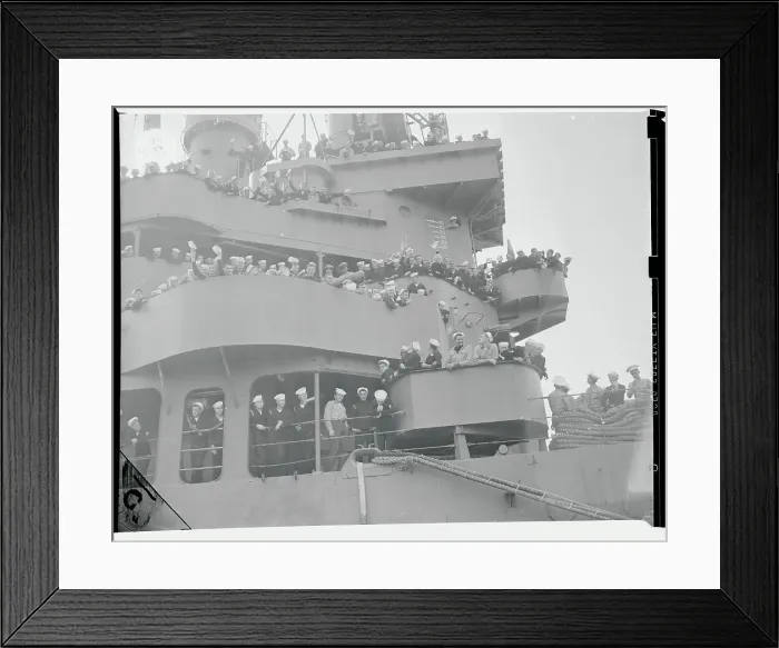 Framed Print : Battle Ship USS Boise and Crew Framed Print : Battle Ship USS Boise and Crew