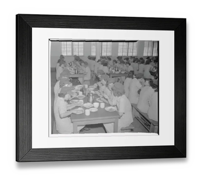 Framed Print : Women Marines Eating in Mess Hall