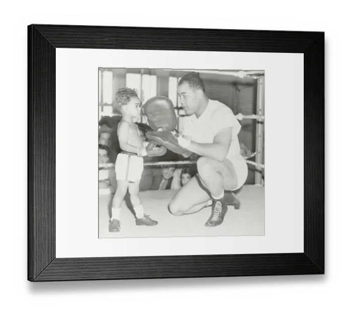 Framed Print : Joe Louis with Son