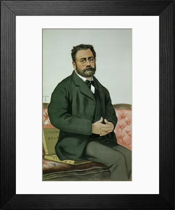 Framed Print : Caricature of Emile Zola Framed Print : Caricature of Emile Zola