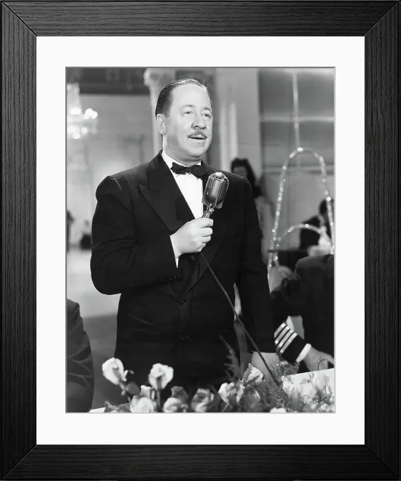 Framed Print : American Actor Robert Benchley W / Mic Framed Print : American Actor Robert Benchley W / Mic