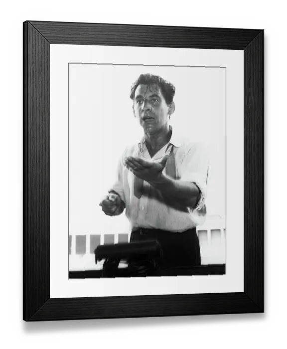 Framed Print : Leonard Bernstein Addressing Musicians Framed Print : Leonard Bernstein Addressing Musicians
