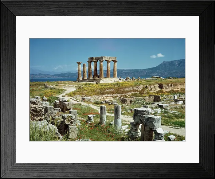 Framed Print : Distant View of the Temple of Apollo at Corinth Framed Print : Distant View of the Temple of Apollo at Corinth