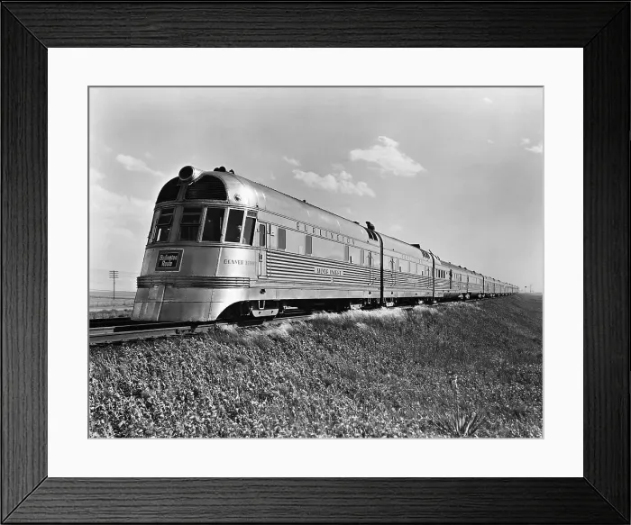 Framed Print : Burlington Denver Zephyr Train Framed Print : Burlington Denver Zephyr Train