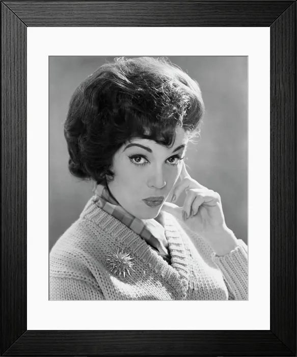 Framed Print : Connie Francis in Sweater W / Hand to Head Framed Print : Connie Francis in Sweater W / Hand to Head