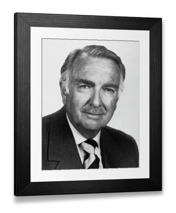 Framed Print : Headshot of Walter Cronkite Framed Print : Headshot of Walter Cronkite